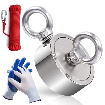 Custom Double Lifting Ring 400kg Double Sided Fishing Magnet Neodymium for Tool Case Packaging