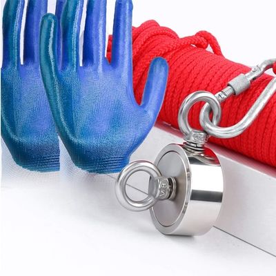 Custom Double Lifting Ring 400kg Double Sided Fishing Magnet Neodymium for Tool Case Packaging