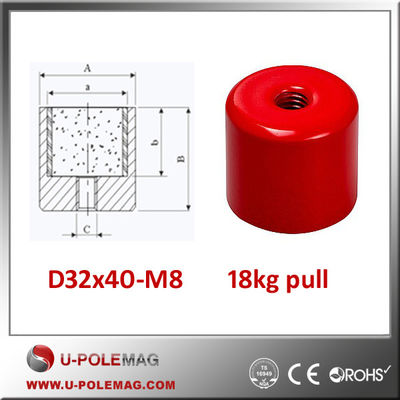 D25.4x21 Alnico Round Base Cup Pot Magnet with Hole Grade AlNiCo Magnet