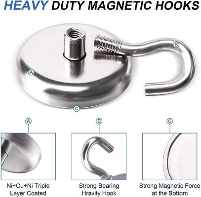 Customized Finish Magnet Hook Permanent and Powerful for Hanging Needs