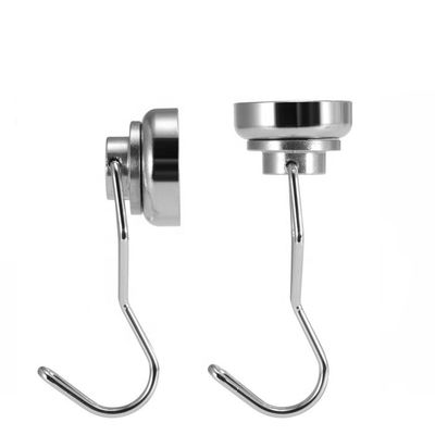 NdFeB Grade NdFeb 25mm 50lbs 180 degree free rotation swivel Hook Magnet for industrial