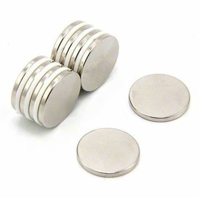 NiCuNi Coated N52 1.26''x1/8'' Axial Nickel Neodymium Disc Magnet for Manufacturing