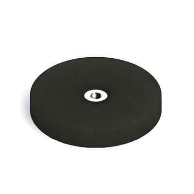 Easy to Install D43 D66 D88mm Rubber Coated POT Mounting Magnet With Internal Thread