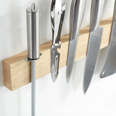 Wood Magnet Strip Rack Magnetic Knife Holder Magnetic Suction Hang Lever Kitchen Accessory