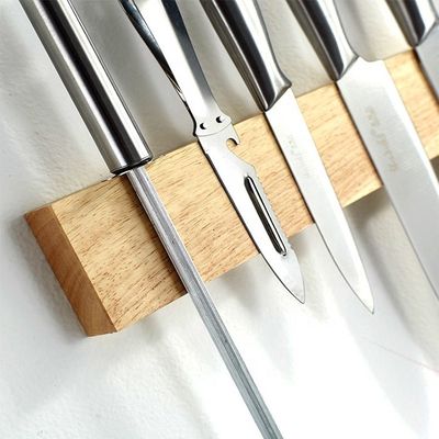 Wood Magnet Strip Rack Magnetic Knife Holder Magnetic Suction Hang Lever Kitchen Accessory