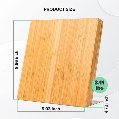 Accepted OEM ODM Bamboo Magnetic Stand Magnetic Knife Block for Cooking Utensils More