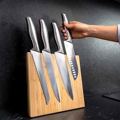 Accepted OEM ODM Bamboo Magnetic Stand Magnetic Knife Block for Cooking Utensils More