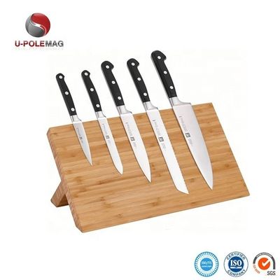 Accepted OEM ODM Bamboo Magnetic Stand Magnetic Knife Block for Cooking Utensils More