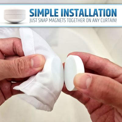Customized Magnetic Curtain Weights with D40*15 mm Ferrite Magnet and Rubber Material
