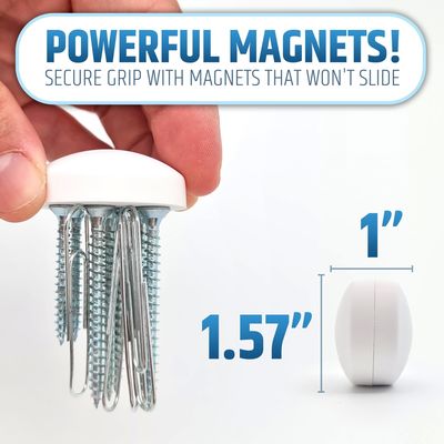 Customized Magnetic Curtain Weights with D40*15 mm Ferrite Magnet and Rubber Material