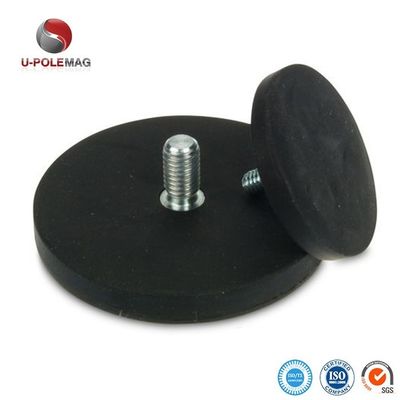 Disc Neodymium Magnet Custom Size M6 M8 Rubber Coated Pot Magnet