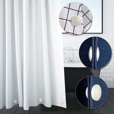 Shower Curtain Weights with Strong Pull Force and Waterproof Rubber Coated Magnets