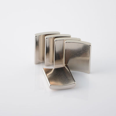 Cutting Customized N35-N52 M H SH UH Rare Earth Neodymium Arc Tile Magnet for Industrial