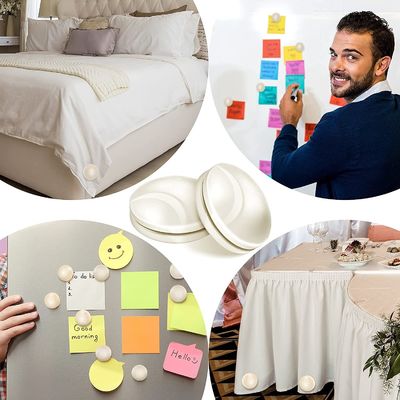 Shower Curtain Weights with Strong Pull Force and Waterproof Rubber Coated Magnets