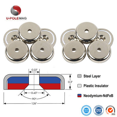 Round Cup Neodymium Magnets Small Countersunk Pot Magnets for Tools Holding and Hanging