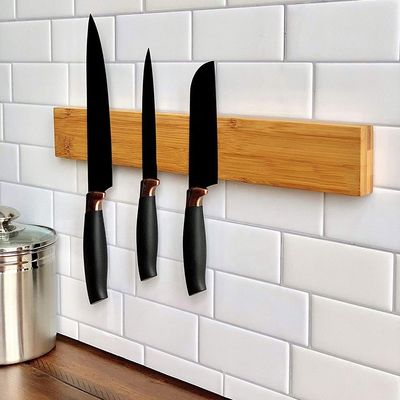 Upgrade Your Kitchen with a Magnetic Knife Set and Bamboo Acacia Walnut Storage Block