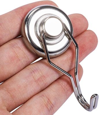 Upgraded Neodymium Magnets Strong and Durable Magnetic Hook Hanger with Nickel Coating