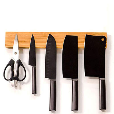 Sample Lead Time 2-3 Days Strong Neodymium Magnet Bamboo Magnetic Knife Strip / Bar