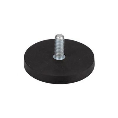 D66mm Rubberized neodymium pot magnets with 20kg force and durable rubber coating