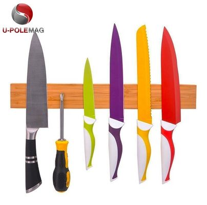 Eco-Friendly Bamboo Wood Magnetic Knife Holder for Stylish Kitchenroom Knives Storage