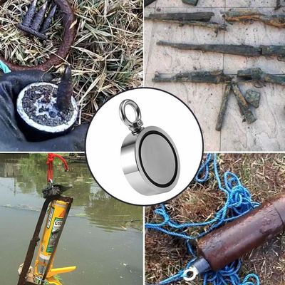 2.75&quot; Rare Earth Neodymium Fishing Magnet with 1000lbs Strength and Ropes Provided