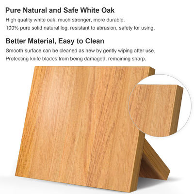 Custom Design Magnetic Knife Block Natural Bamboo Stand Holder with Strong Magnets