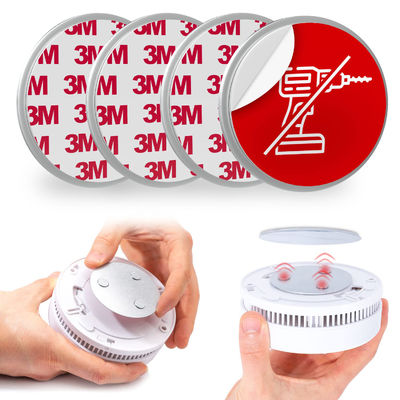 Nickel Coated Smoke Detector Mounting Kit for Fire House Alarms without Drilling