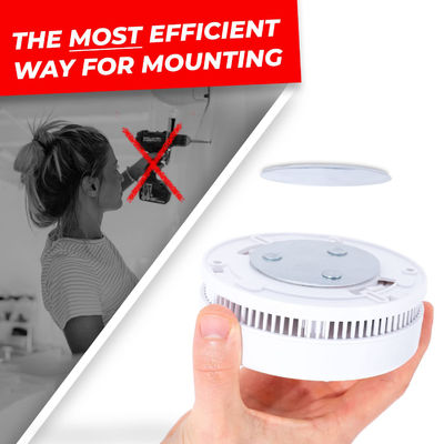 Nickel Coated Smoke Detector Mounting Kit for Fire House Alarms without Drilling