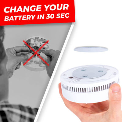 Nickel Coated Smoke Detector Mounting Kit for Fire House Alarms without Drilling