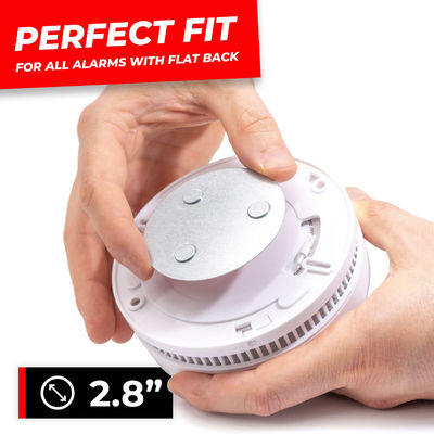 Nickel Coated Smoke Detector Mounting Kit for Fire House Alarms without Drilling