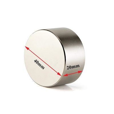 Super Strong Force Moto Magnet 40x20mm Neodymium Disc Magnet with ±1mm Tolerance