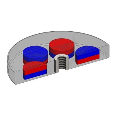 Neodymium Magnet Rubber Pot Magnets With And Custom Packing And M6 M8 Threaded Holes