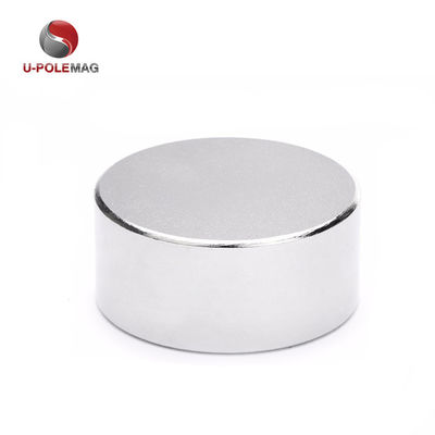 191g Weight N52 Silver Disc Magnet Neodymium D40x20mm with Axial Magnetized Direction