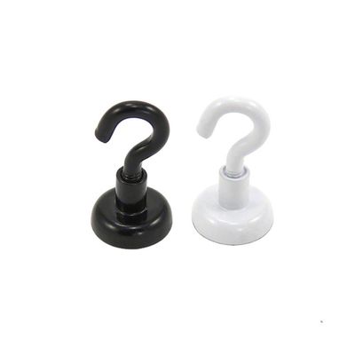 Powerful Ferrite Magnetic Hooks For Hanging In White And Black