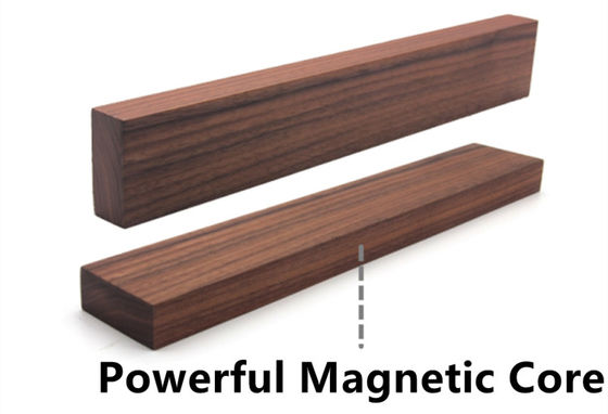 Practical Kitchen Tool Walnut Magnetic Knife Holder with Multi Purpose Functionality