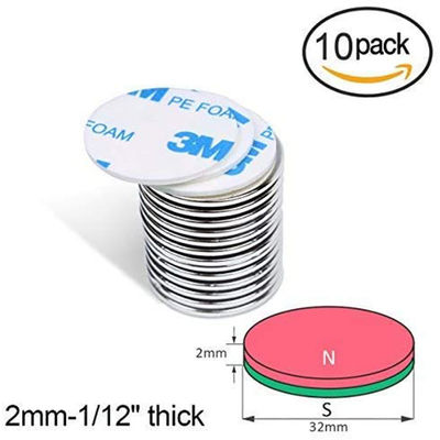 Permanent NdFeB Material Super Strong Round Disc N52 Neodymium Magnet with 3M Adhesive