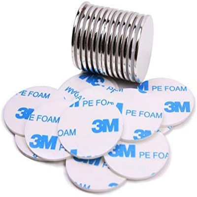Permanent NdFeB Material Super Strong Round Disc N52 Neodymium Magnet with 3M Adhesive