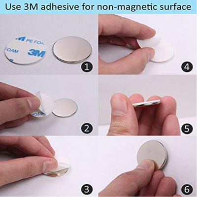 Permanent NdFeB Material Super Strong Round Disc N52 Neodymium Magnet with 3M Adhesive