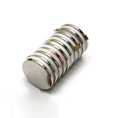 NiCuNi Coated Custom NdFeB Magnet N35 N42 N48 N52 Neodymium Disc Magnets with 3M Adhesive