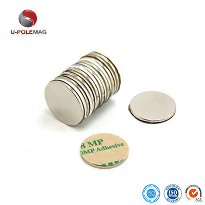NiCuNi Coated Custom NdFeB Magnet N35 N42 N48 N52 Neodymium Disc Magnets with 3M Adhesive