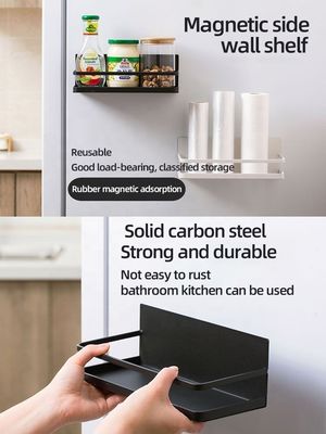 Customized Sizes Magnetic Adsorption Spice Shelf for Kitchen Bathroom Washing Machine