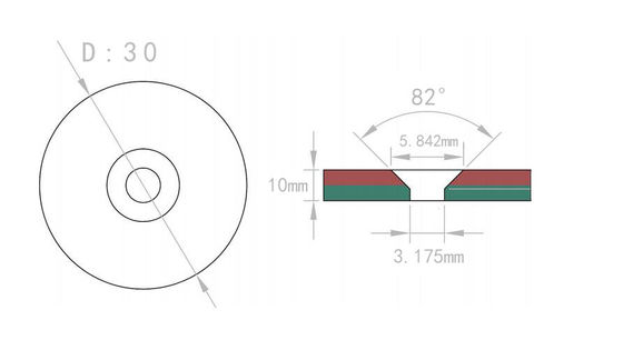 Custom Neodymium Countersunk Magnets for Optimal Performance Density 7.6g/cm3 Grade N42