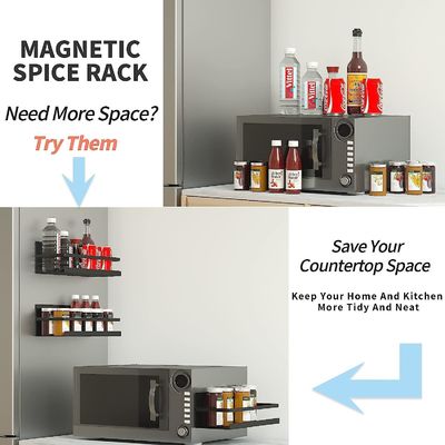 Customized Magnetic Spice Rack for Beverage in Refrigerator Space Saving Organizer