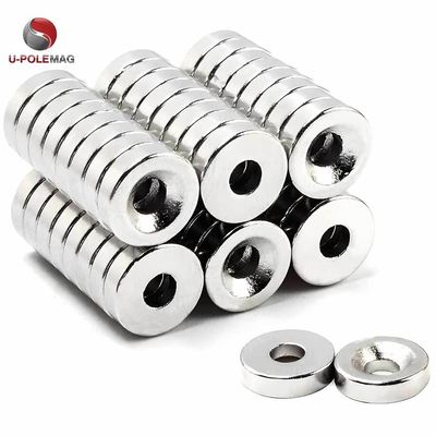 NdFeB Grade N42 Customizable Rare Earth Round Neodymium Countersunk Magnet for Machinery
