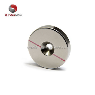 60°C Maximum Working Temperature N52 Neodymium Disc Magnet with M10 Countersunk Hole