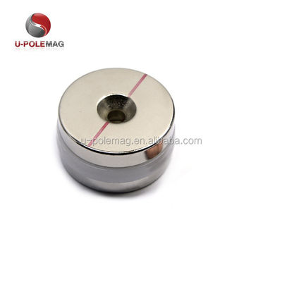 60°C Maximum Working Temperature N52 Neodymium Disc Magnet with M10 Countersunk Hole