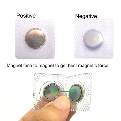 Zinc PVC Coating Steel Hidden Invisible Sew Magnetic Button for Clothing