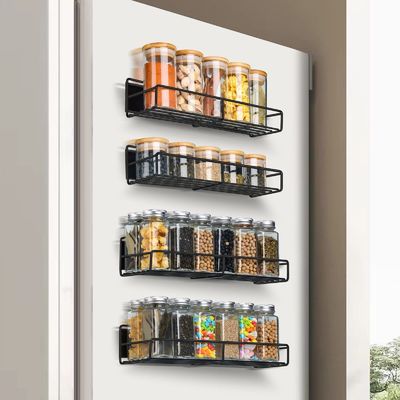 Detachable Functional Design Super Strong 2-Layer Magnetic Spice Rack for Fridge