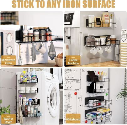 Super Space-Saving Magnetic Spice Rack for Refrigerator Strong Magnet Metal Material