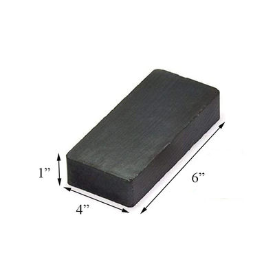 ISO9001 2000 Certified C8 6x4x1&quot; Ferrite Block Ceramic Magnet for Water Pumps Durable